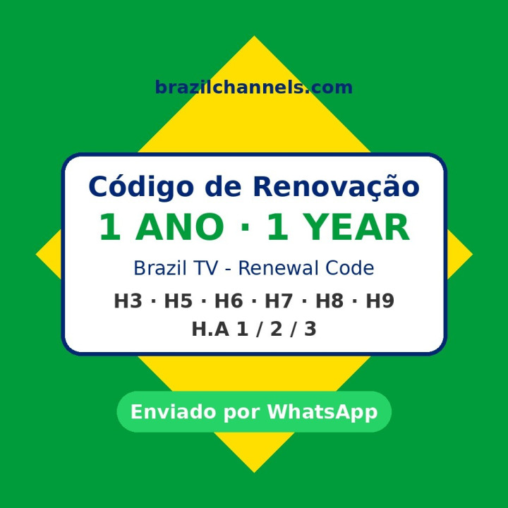 Brazil TV 1-Year Renewal Code | Brazil Channels