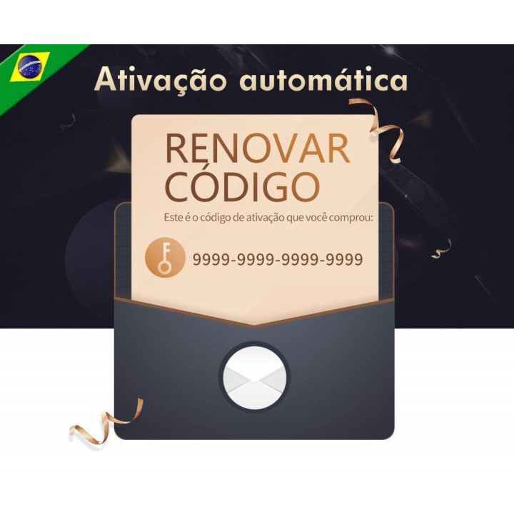Canais Do Brazil IPTV Box Activation Renew Code  for A1 / A2 / HTV / IPTV 5 / IPTV6 / IPTVKING 16 digits CODE 13 month 400 days